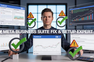 setup and fix meta facebook ad account, business suite and pixel issues