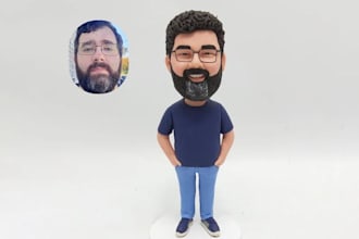 create a custom 3d bobblehead from your photo for 3d printing