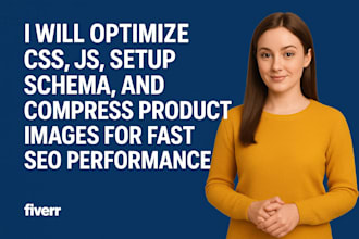 optimize css js setup schema compress product image for fast SEO performance