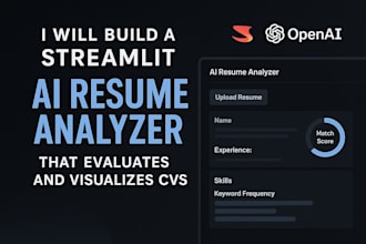 build a streamlit ai resume analyzer that evaluates and visualizes cvs