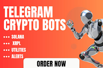 build telegram utility bots for solana and xrpl alerts, tracking and automation