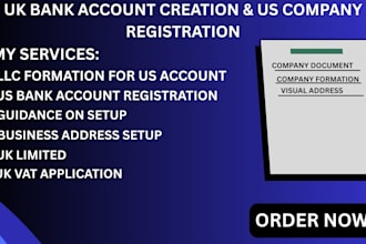 handle UK company registration guide you through UK business bank account setup