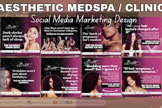 design professional medspa and aesthetic, beauty clinic marketing materials