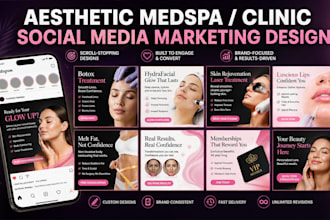 design premium medspa and aesthetic, beauty clinic marketing materials