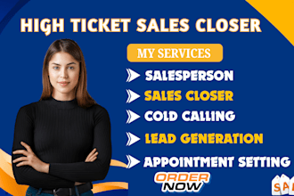 be sales representative sales closer bdr salesperson sdr sales agent b2b leads
