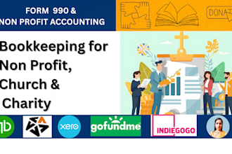 do nonprofit, church, charity accounting, bookkeeping in quickbooks and aplos