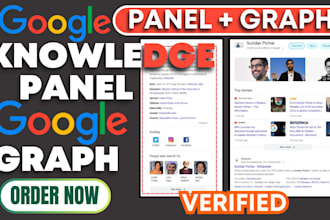 create google knowledge panel for a person or knowledge graph for authors