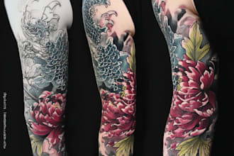 create a tattoo design of tattoo sleeve