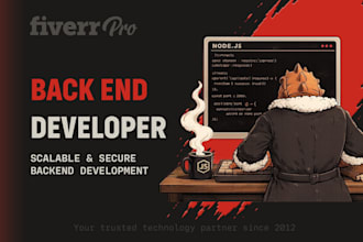 be your back end developer using node js