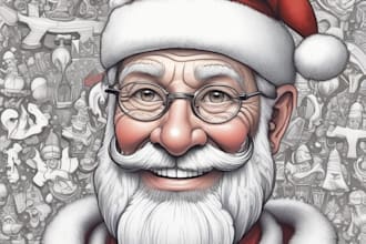 draw christmas cartoon caricature