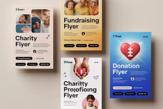 design charity, fundraising or nonprofit event flyer