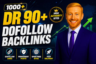 high authority DR 90 plus contextual SEO dofollow backlinks