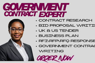 do government contract research write government contract bid proposal, rfi, rfp