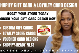 design shopify gift card, loyalty card store, shopify gift box voucher gift card