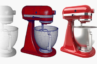 do 3d product modelling, and animation realistic usdz, glb, gltf, vr models