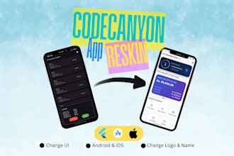 reskin your codecanyon flutter app for android and ios
