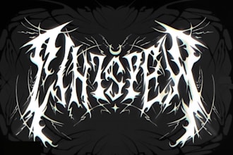 create a hand drawn band for metal band logo design