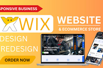 build wix website design, wix website redesign, or wix business website design