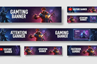 custom game banner design for all gaming platforms