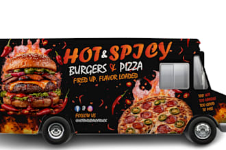 create food truck wrap design and food trailer wrap design