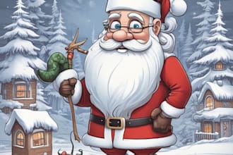 draw unique christmas cartoon caricature