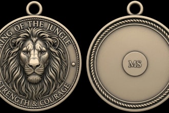sculpt 3d custom coin model 3d medallion 3d bas relief pendant for 3d printing