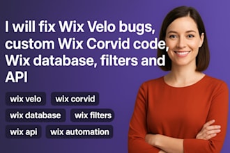 fix wix velo bugs, custom wix corvid code, wix database, filters and API