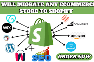 migrate clone opencart prestashop lightspeed wix wordpress website to shopify