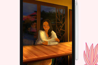 draw digital portrait illustration
