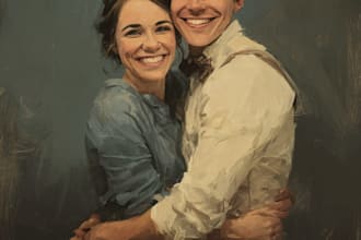 paint custom couple portrait