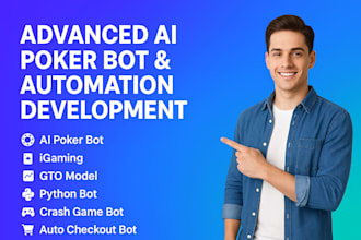build advanced ai poker bot, igaming system, gto model, piosolver and ml tools