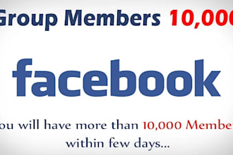 promoting facebook group to add 10,000 new members