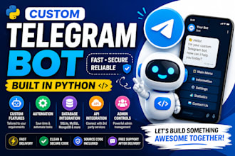 build a custom advanced telegram bot for cheap