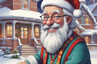 draw unique christmas cartoon caricature