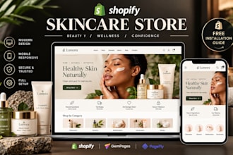 skincare shopify store beauty website skincare store