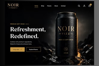 design soft drink shopify store beverage store soft drink website wine store