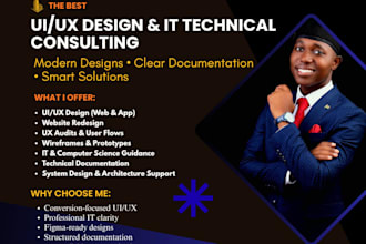 design clean UI UX, improve user experience and provide IT documentation support