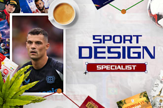 design professional matchday and player graphics