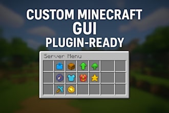 design custom minecraft gui or menu for minecraft server