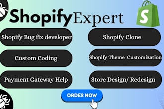 do shopify custom coding fix shopify bug shopify wix fix shopify issues
