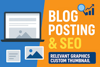 post your blog with full on page SEO graphics and custom thumbnail
