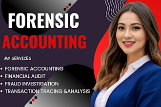 perform forensic accounting for divorce, court case, legal dispute, fraud audit
