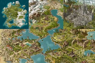 draw unique isometric map illustration flat design 2d isometric map