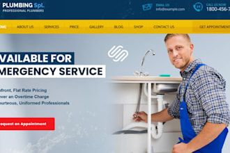 build squarespace plumber website construction website tradesman  handyman site