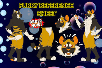 draw custom ref sheet , fursona ref ,sheet furry reference sheet furry nsfw art