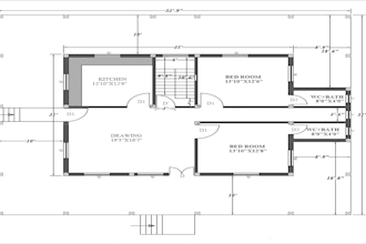 redraw professiona architectural floor plan design and house floor plan design