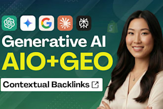 create GEO contextual backlinks for monthly, off page SEO and aio link building
