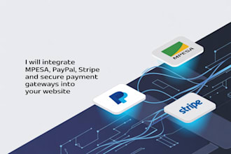 integrate mpesa, paypal, stripe secure payment gateways