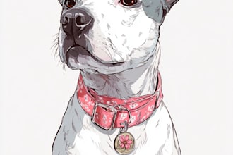 draw disney pet portrait illustration