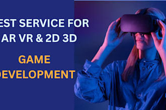 develop ar VR app,  2d 3d and ar VR game in unity